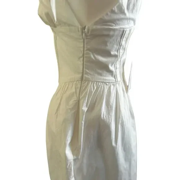 Zara Poplin Midi Dress With Ties Women's Size XS - NWTs Coquette - Picture 5 of 12